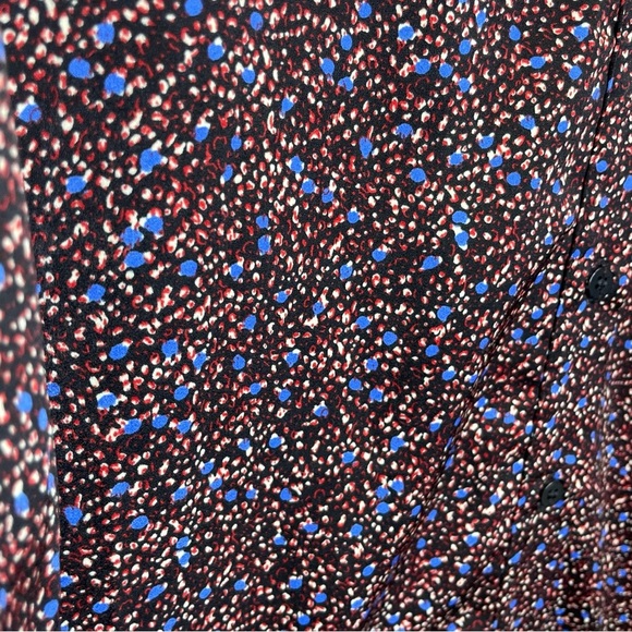 Code x Mode Drop Waist Button Front Ruffle Skirt Satin V Neck Dress - Picture 2 of 8